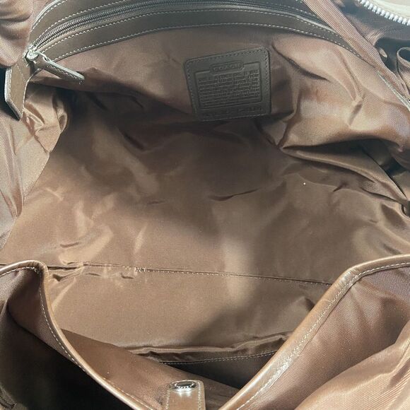 COACH Leather Cabin Weekender Duffle Bag Chocolate Brown No. L1S-5404 - Picture 4 of 16